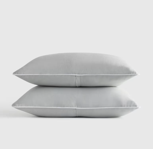 European Linen Piped Sham Set, King