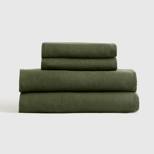 European Linen Sheet Set, Queen | Pine