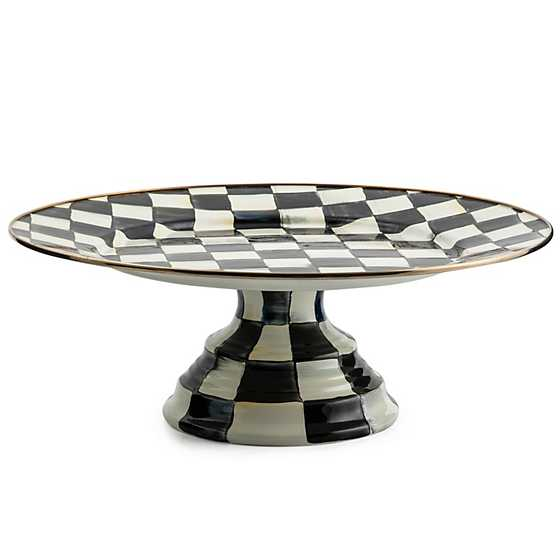 Large Enamel Pedestal Platter