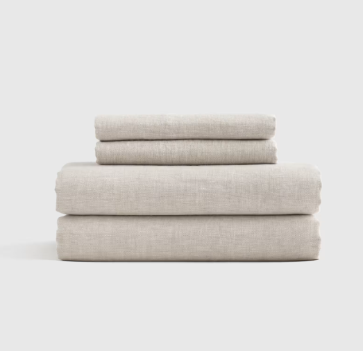 European Linen Sheet Set, King | Natural Chambray