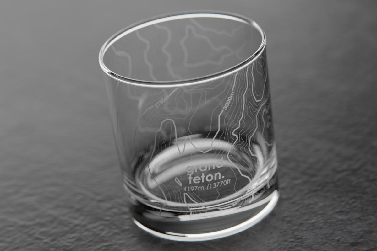 Well Told Topography Map Rocks Glass