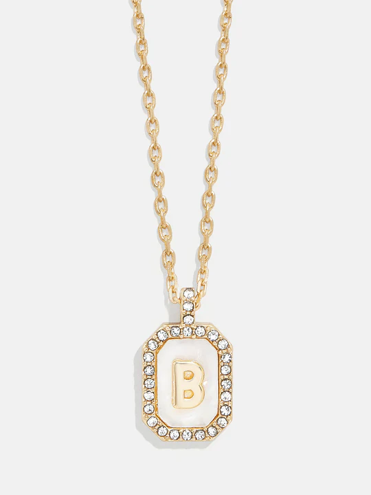 Gold & Mother of Pearl Initial Necklace