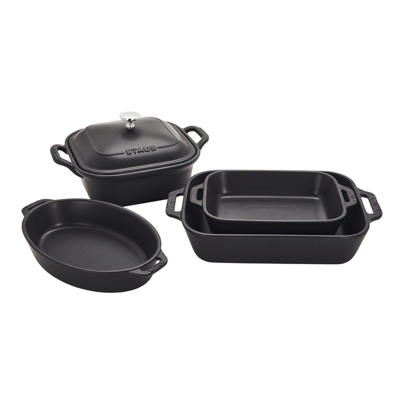 Ceramic Stoneware 5-Piece Mixed Baking Dish Set