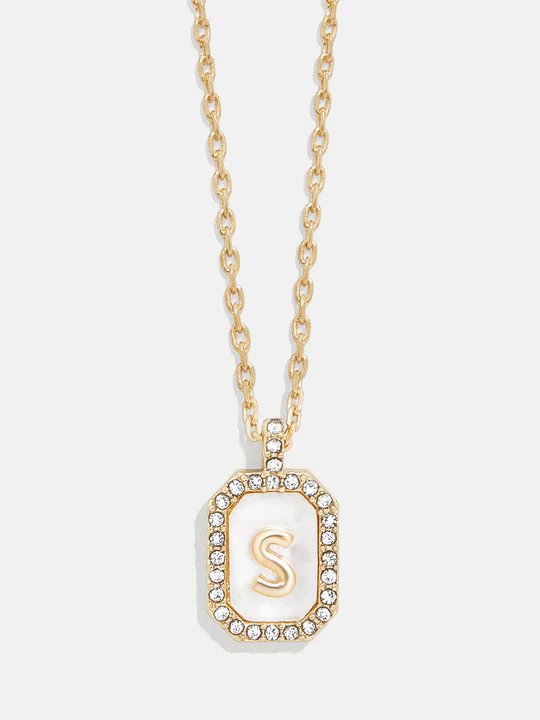 Gold & Mother of Pearl Initial Necklace