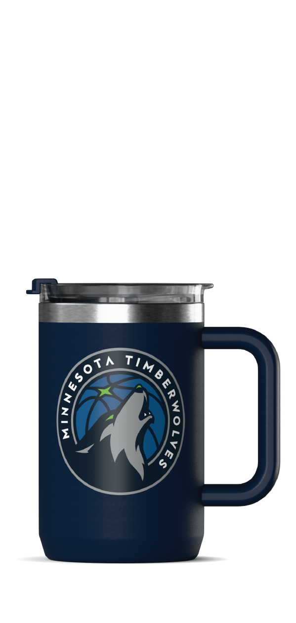 NBA 18oz Insulated Coffee Mug with Handle & Flip Lid