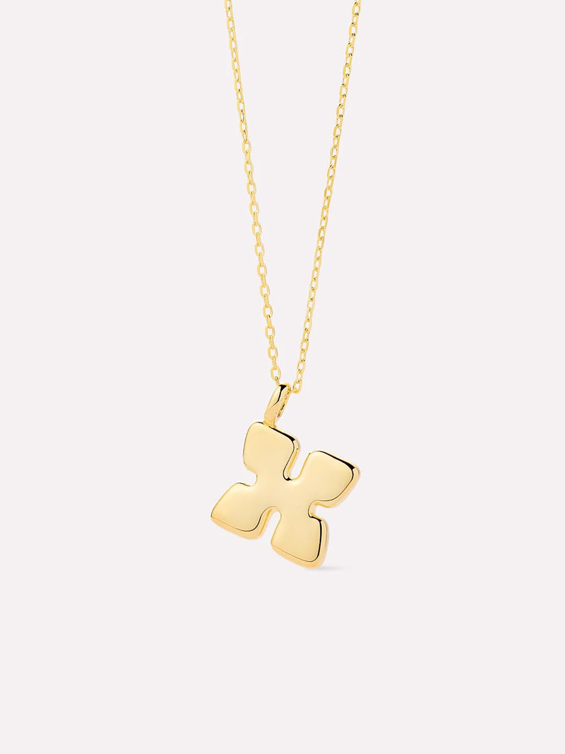 Sterling Silver Bubble Letter Necklace