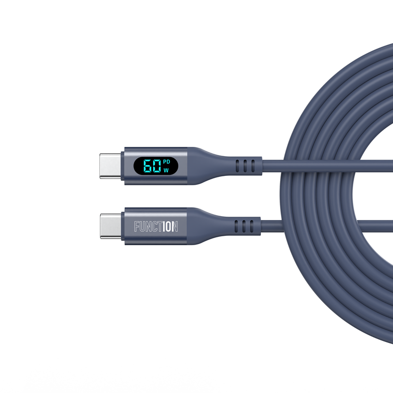 60W Smart Cable USB-C To USB-C With Digital Display 1.5M