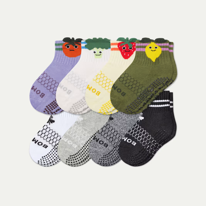 Toddler Gripper Calf Sock 8-Pack