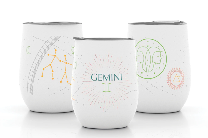 12oz Zodiac Insulated Wine Tumbler