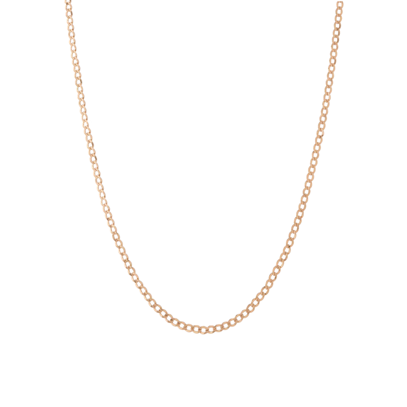 Medium Gold Curb Chain Necklace
