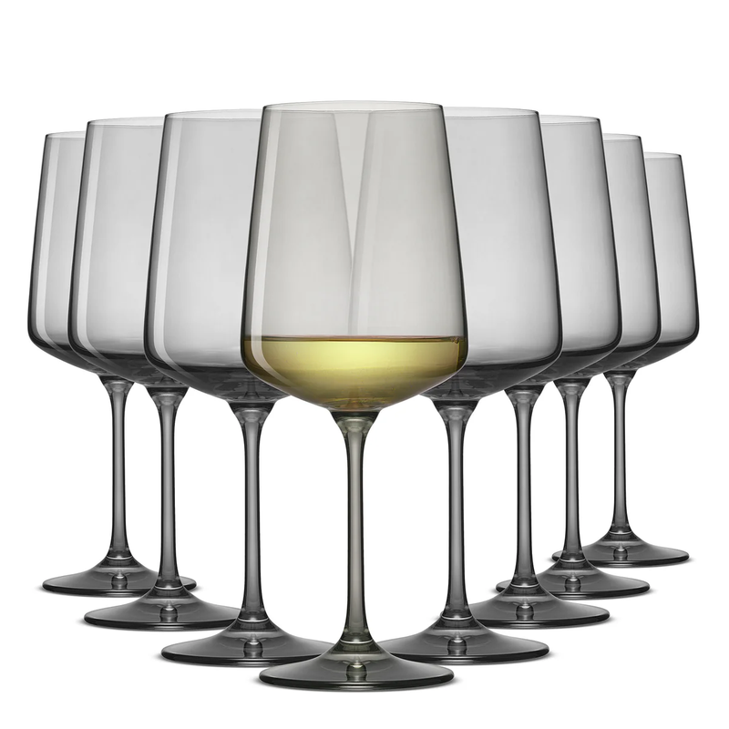 Sidney White Wine Glasses, Set of 8