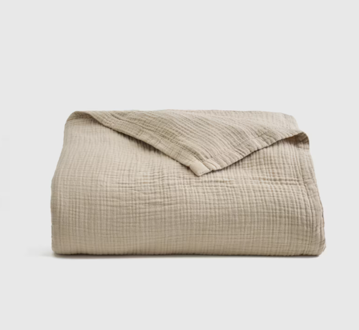 Organic Airy Gauze Bed Blanket, Queen