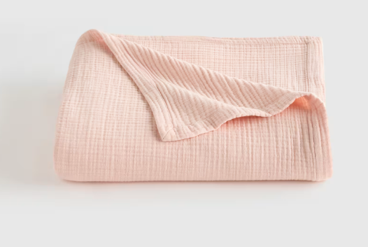 Organic Airy Gauze Bed Blanket, Queen