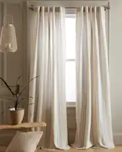 Coastal Stripe Linen Cotton Curtain