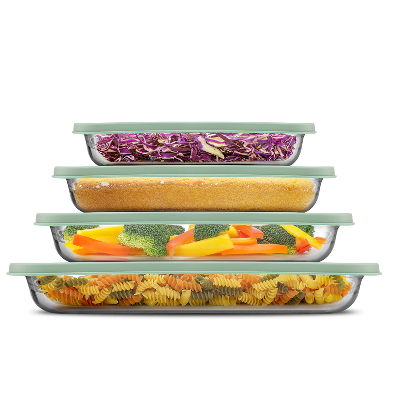 Borosilicate Glass Baking Dish Set of 4 with Airtight Lids