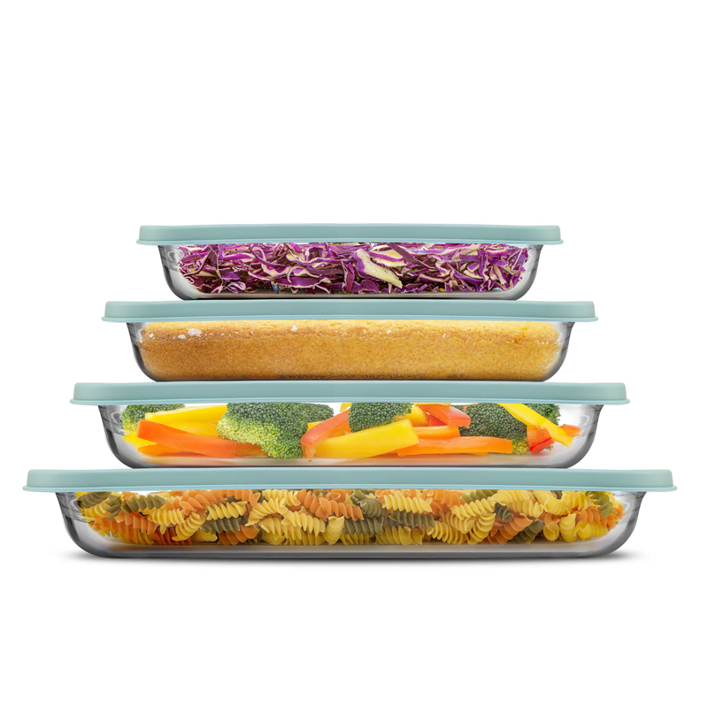 Borosilicate Glass Baking Dish Set of 4 with Airtight Lids