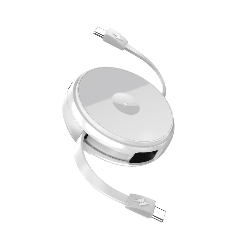 2-in-1 Retractable Cable with Wireless Charger