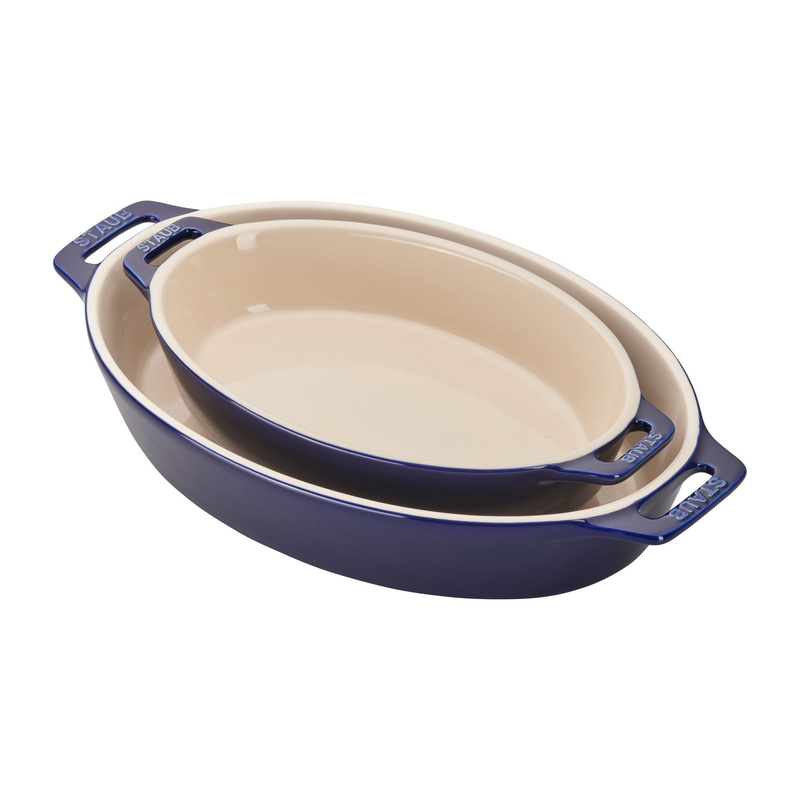 Ceramic 2-Piece Oval Baking Dish Set