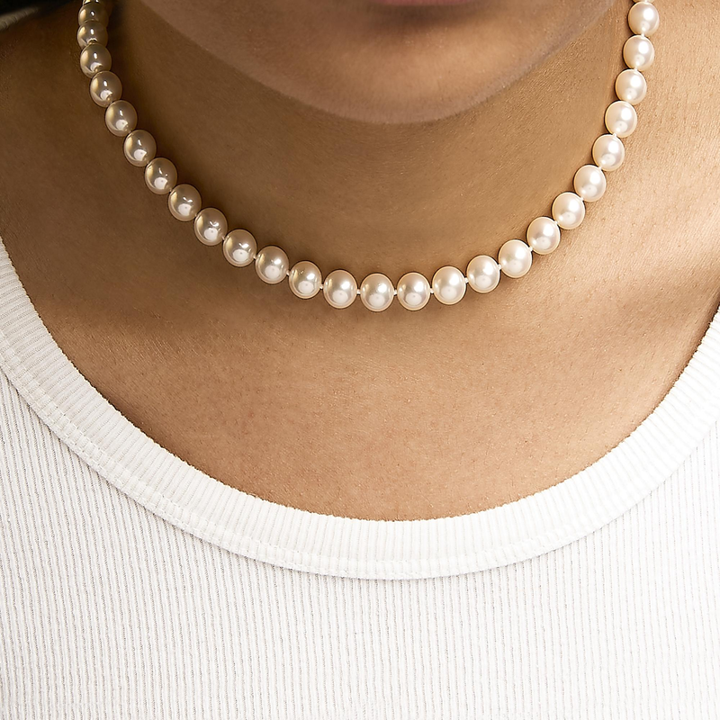 14K Gold Akoya Pearl Strand Necklace