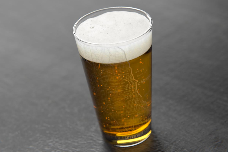 Home Town Map Pint Glass, 2 Pack