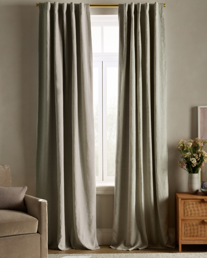 European Linen Room Darkening Curtain