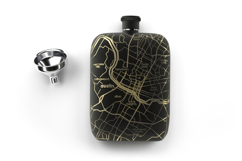 Home Town Maps Pocket Flask