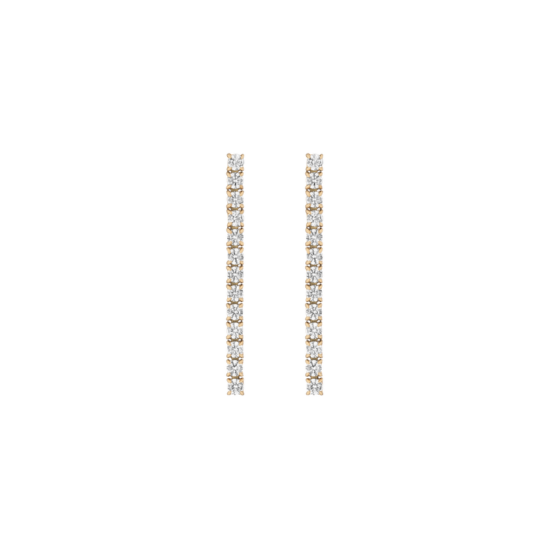 Unbreakable Lab Grown White Sapphire Tennis Earrings