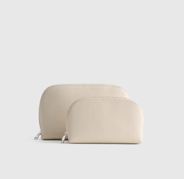 Italian Leather Pouch Tech and Travel Kit