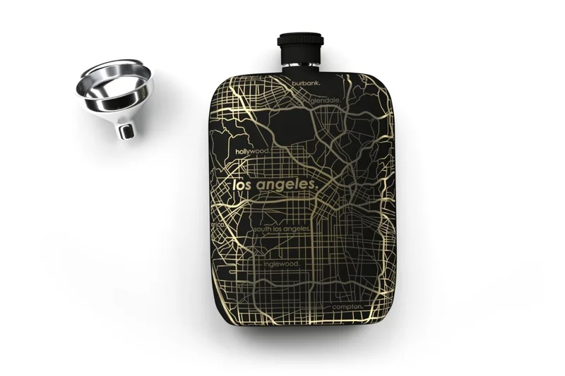 Home Town Maps Pocket Flask