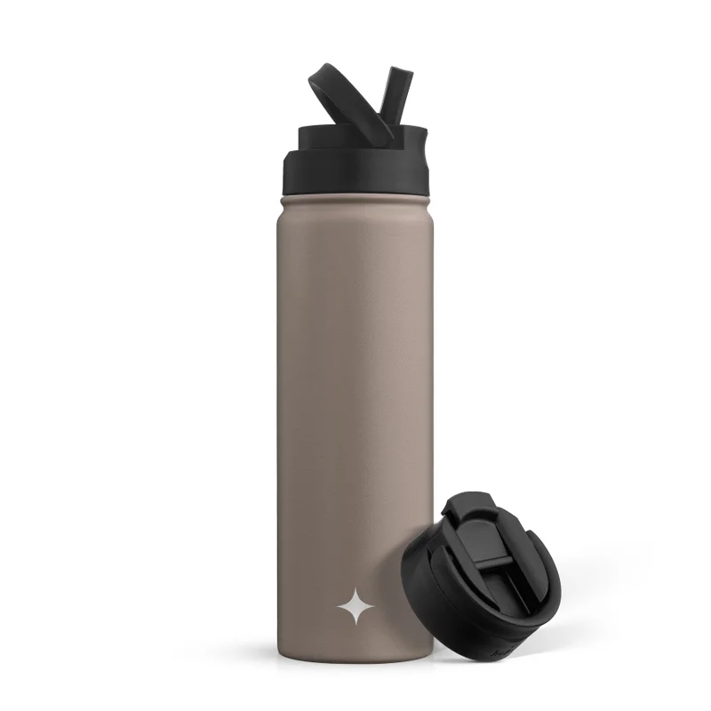 22oz Vacuum Insulated Water Bottle with Flip Lid & Sport Straw