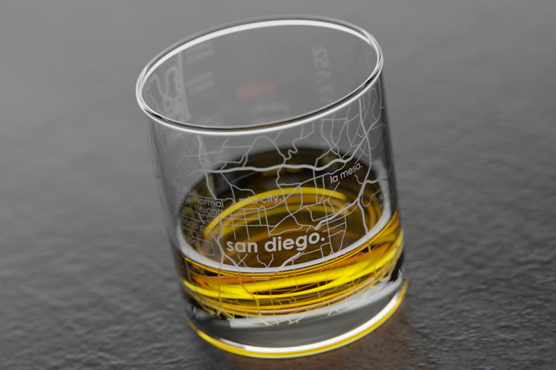 Home Town Maps Rocks Glass, 2 Pack