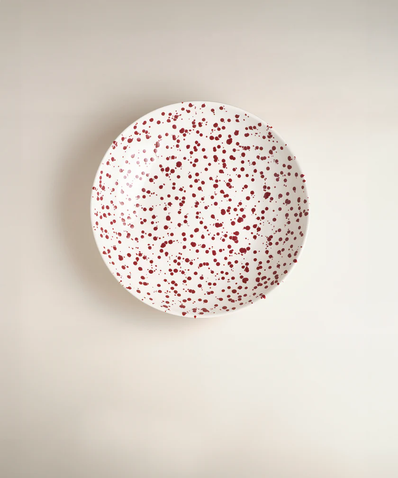 Splatter Low Serving Bowl