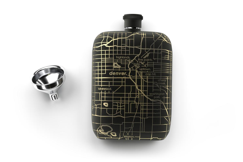 Home Town Maps Pocket Flask