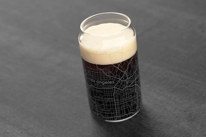 Home Town Map Can Glass, Set of 2