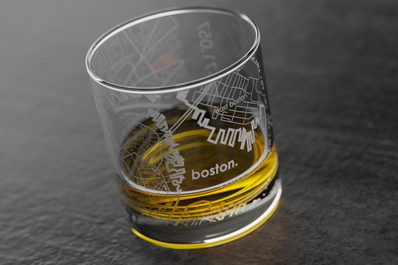 Home Town Maps Rocks Glass, 2 Pack