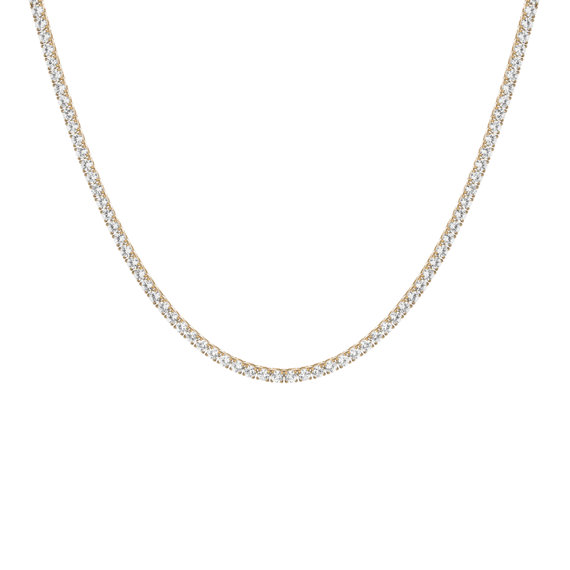 Unbreakable Lab Grown White Sapphire Tennis Necklace