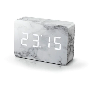 Marble Brick Click Clock with White LED
