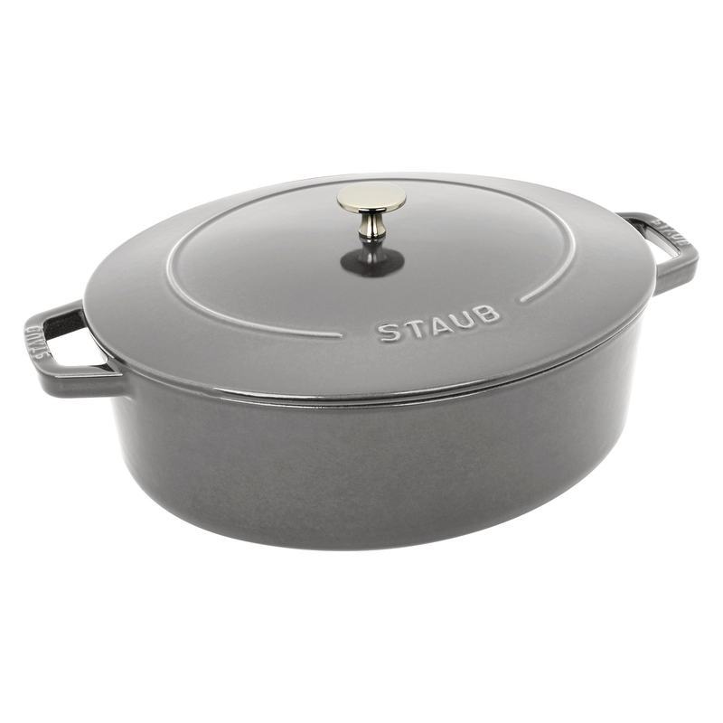 Cast Iron 6.25QT Shallow Oval Dutch Oven