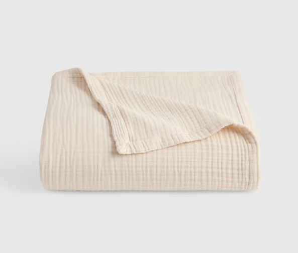Organic Airy Gauze Bed Blanket, Queen