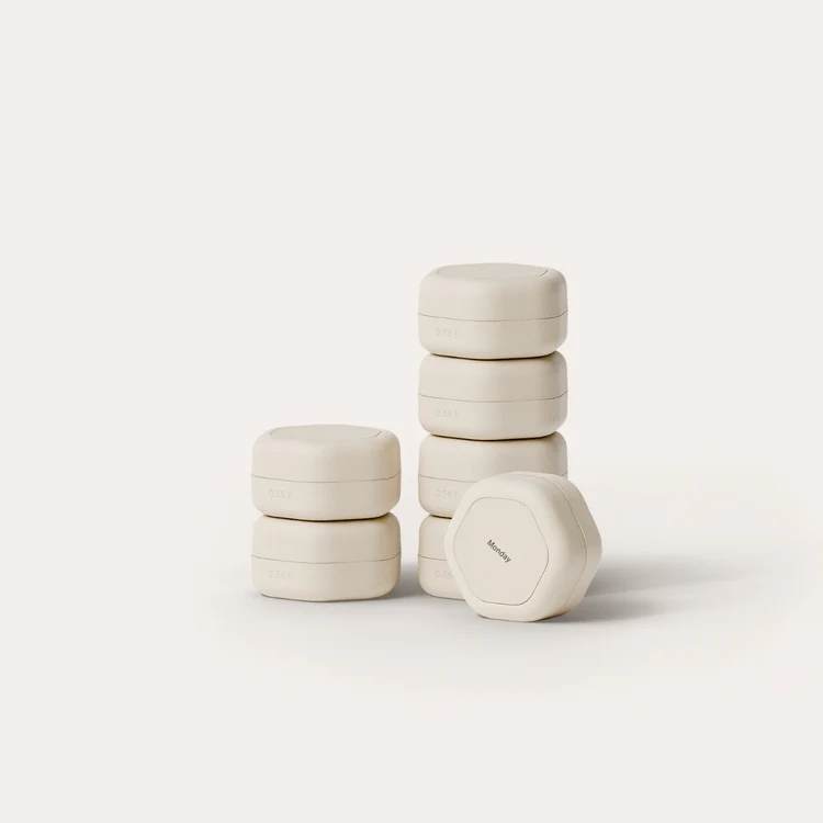 Days of the Week Pillcase Magnetic Travel Capsule Set