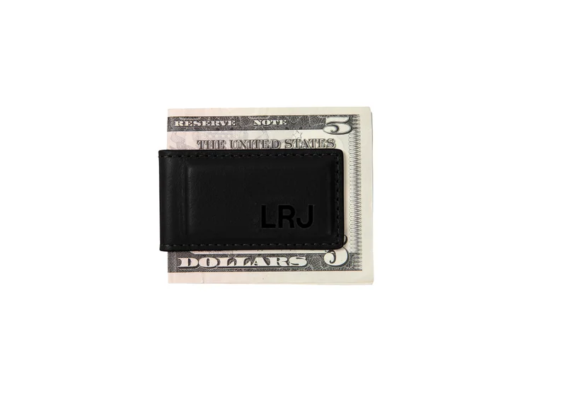 Personalized Leather Money Clip