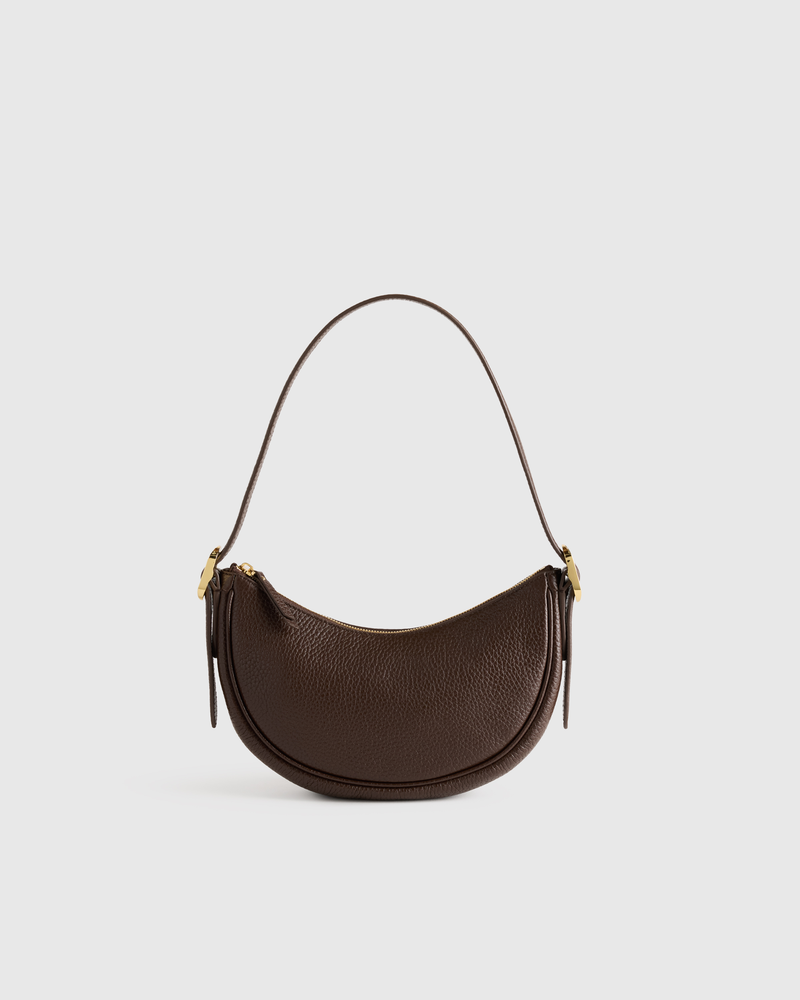 Italian Leather Mini Crescent Shoulder Bag