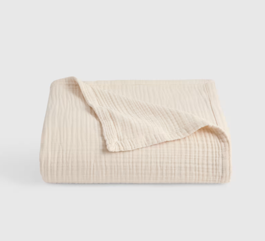 Organic Airy Gauze Bed Blanket, Queen