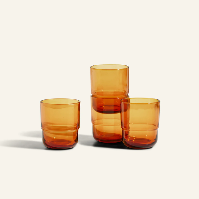 Short Night & Day Glasses, Set of 4