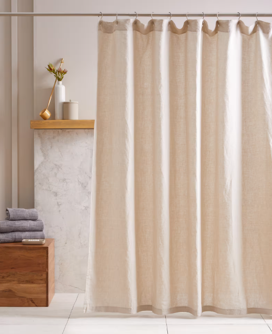 European Linen Shower Curtain