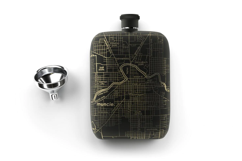 Home Town Maps Pocket Flask