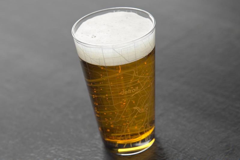 Home Town Map Pint Glass, 2 Pack