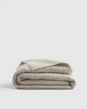 European Linen Cotton Stitch Quilt, King