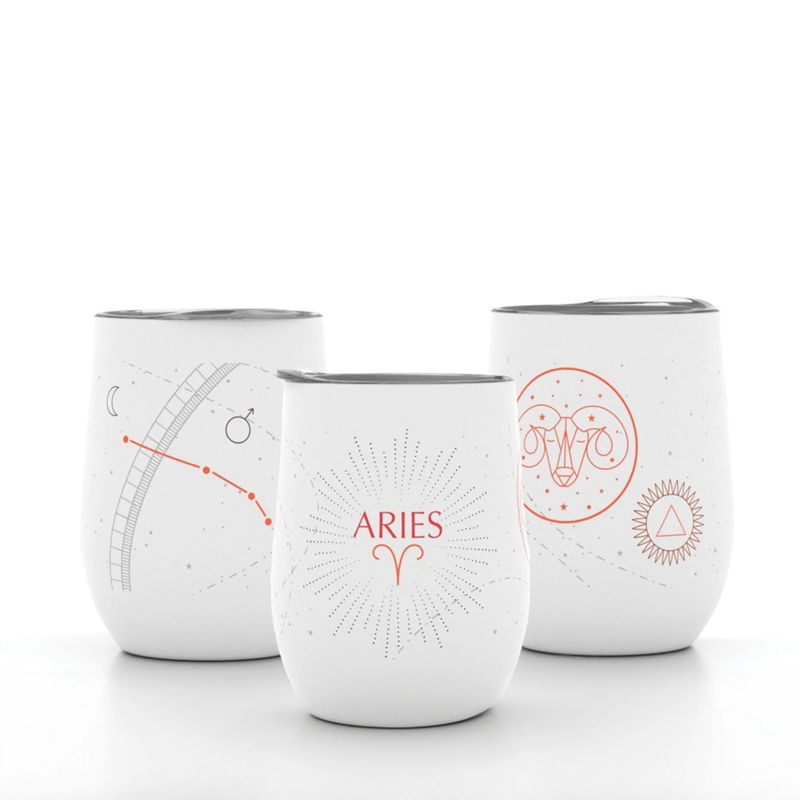 12oz Zodiac Insulated Wine Tumbler