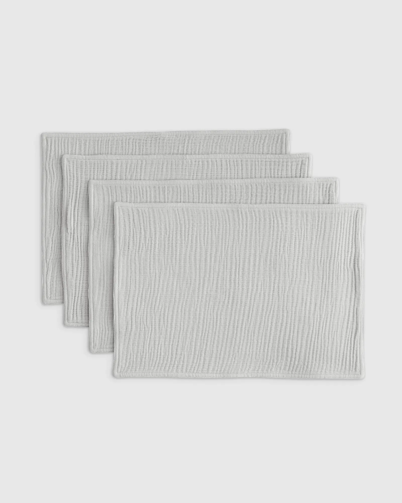 Organic Airy Gauze Placemats, Set of 4